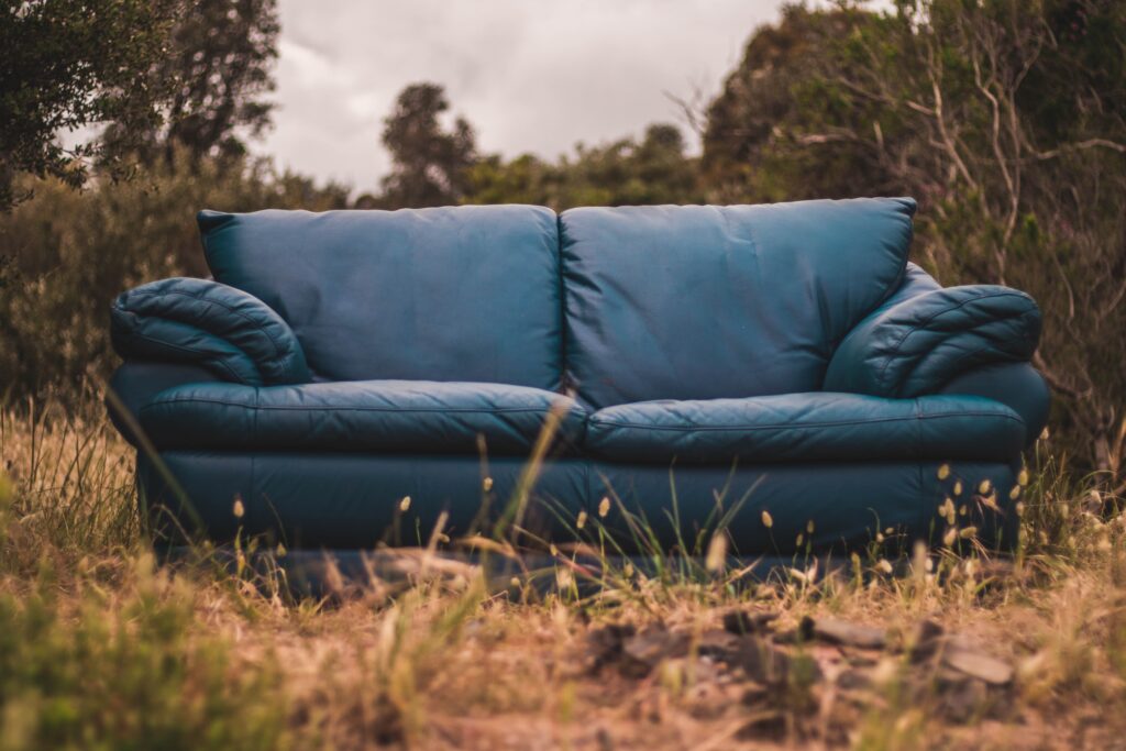 Couch in a field
